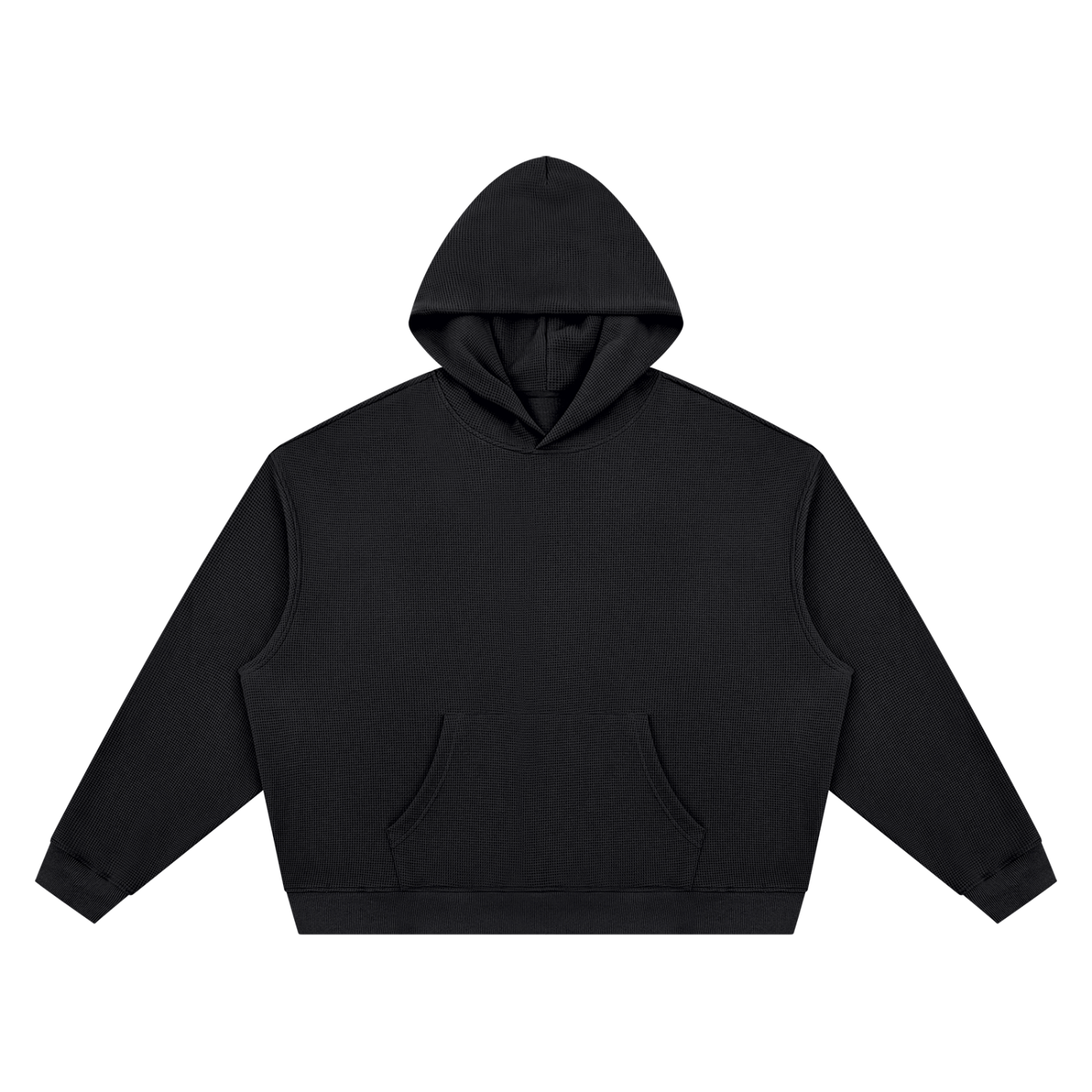 Waffle Hoodie - Black