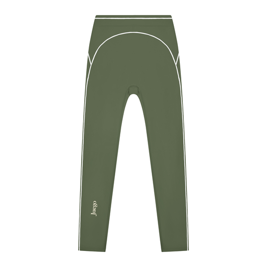 High Rise Leggings - Gray Green